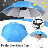 Przenośny parasol przeciwdeszczowy kapelusz składany odkryty Pesca parasol przeciwsłoneczny wodoodporny Camping wędkowanie nakrycia głowy plaża kapelusze na głowę akcesoria 1